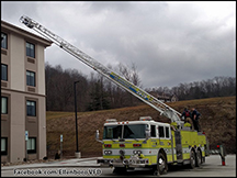Greenwood VFD Ladder 1 training at a new hotel prior to the opening.